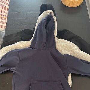 Classic Men's Hoodie Sweater in Navy, Gray, and Black size Medium